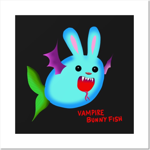 vampire bunny fish Wall Art by wolfmanjaq